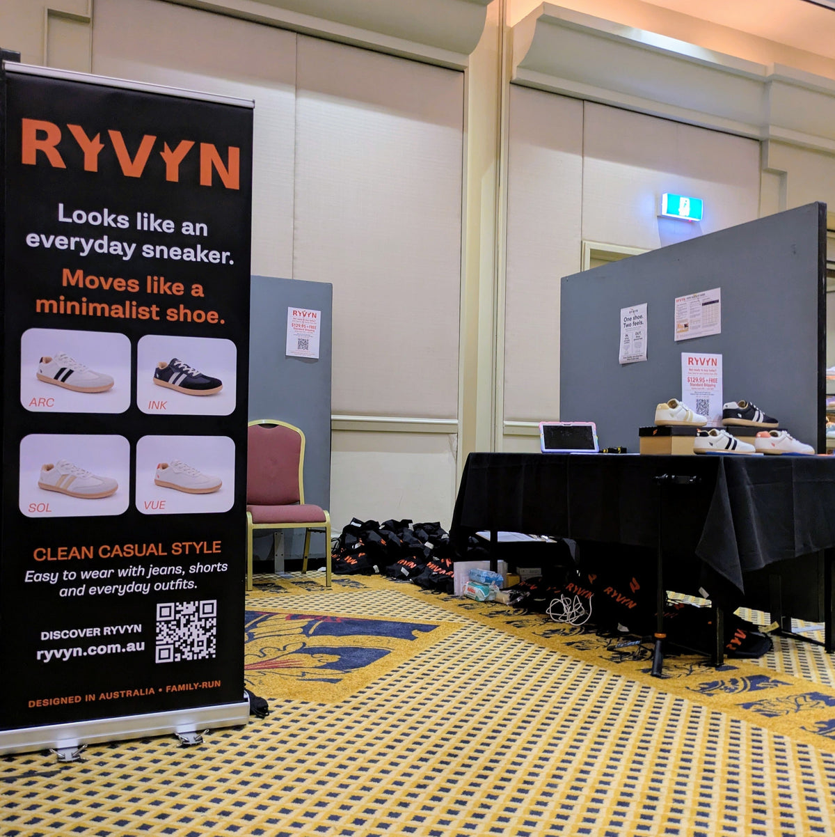 RYVYN stand at the Sydney Barefoot Shoe & Foot Health Expo
