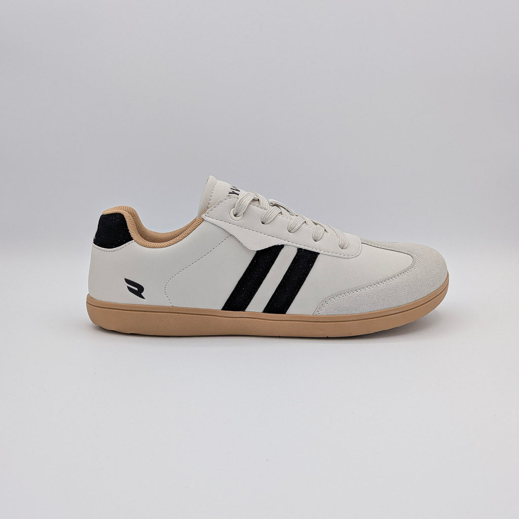 RYVYN ARC minimalist footwear in Off White Black side view