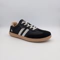 RYVYN INK minimalist footwear in Black Off White angled view