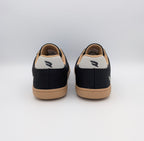 RYVYN INK minimalist footwear in Black Off White heel view