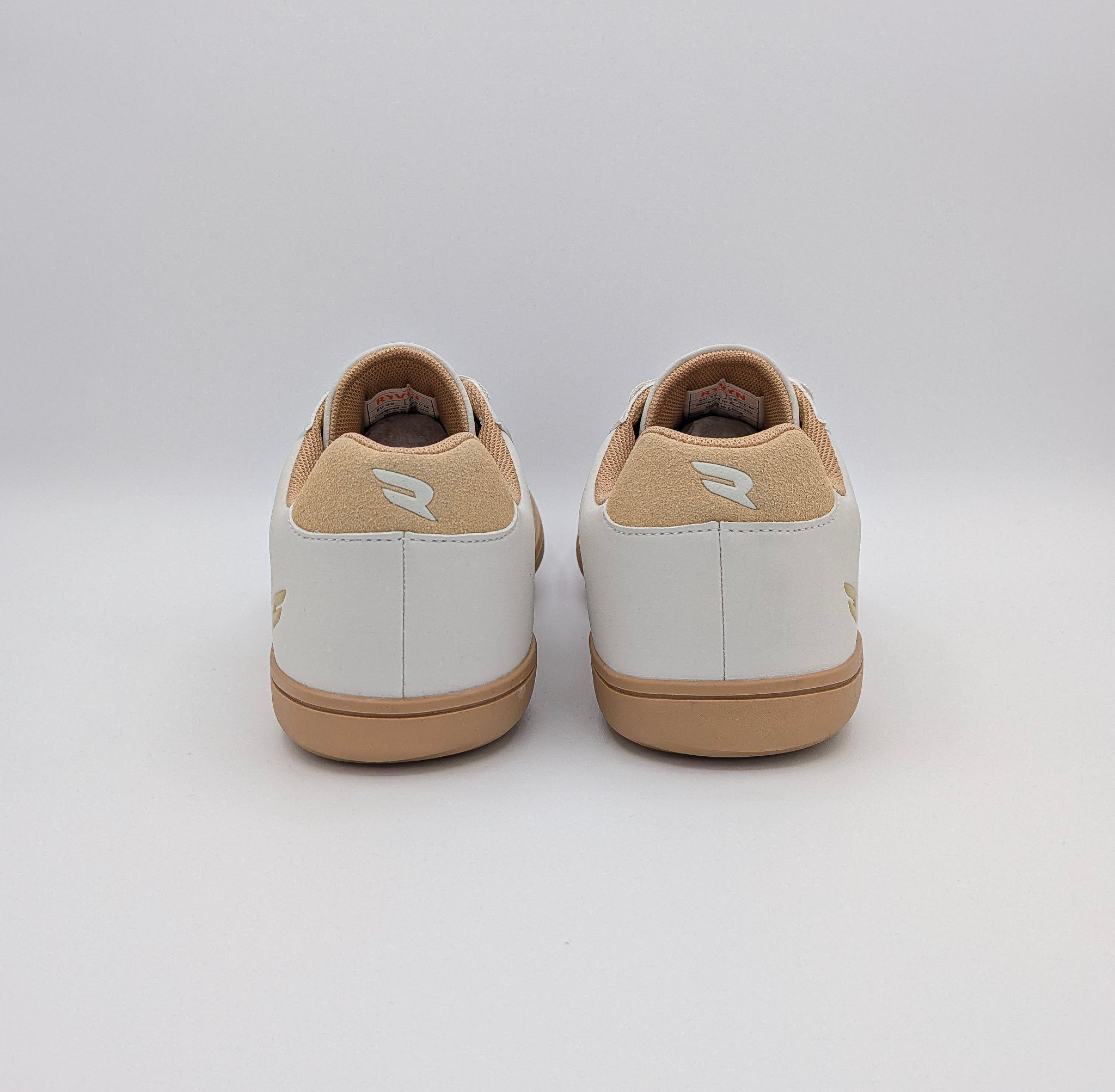 RYVYN SOL minimalist footwear in Off White Beige heel view