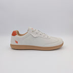 RYVYN VUE minimalist footwear in Off White Burnt Orange side view